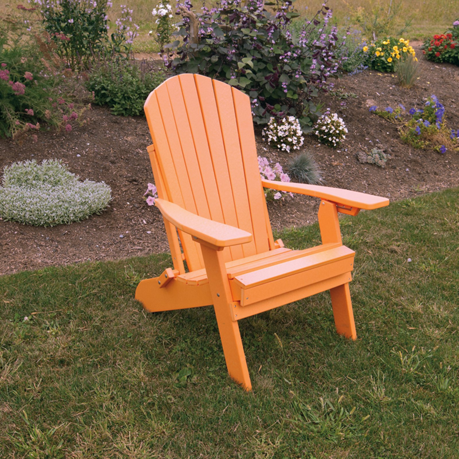 A &amp; L Furniture Fanback Recycled Plastic Folding And Reclining Adirondack Chair - image 3 of 6