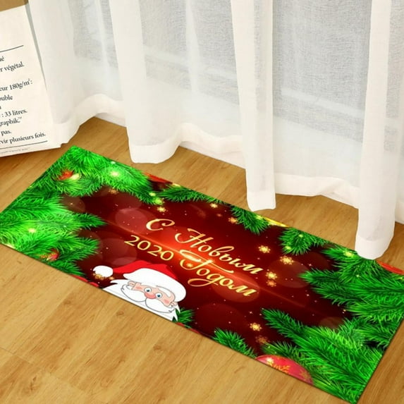 Christmas Rug Kitchen Rugs Home Bathroom Absorbent Non-slip Mat, Living Room Kitchen Sofa Carpet Door Mat Floor Mat, Christmas Rug, 23.62" * 35.43"