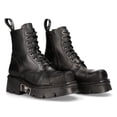 thumbnail image 2 of NEW ROCK M-NEWMILI083-S19 COMBAT BOOTS Black Leather Military Biker Shoes 36, 2 of 6