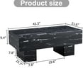 thumbnail image 4 of Coffee Table In Black Marble Style Texture, 43.3" X 21.6" 17.2", Fashionable Choice Texture Table, And, 4 of 6