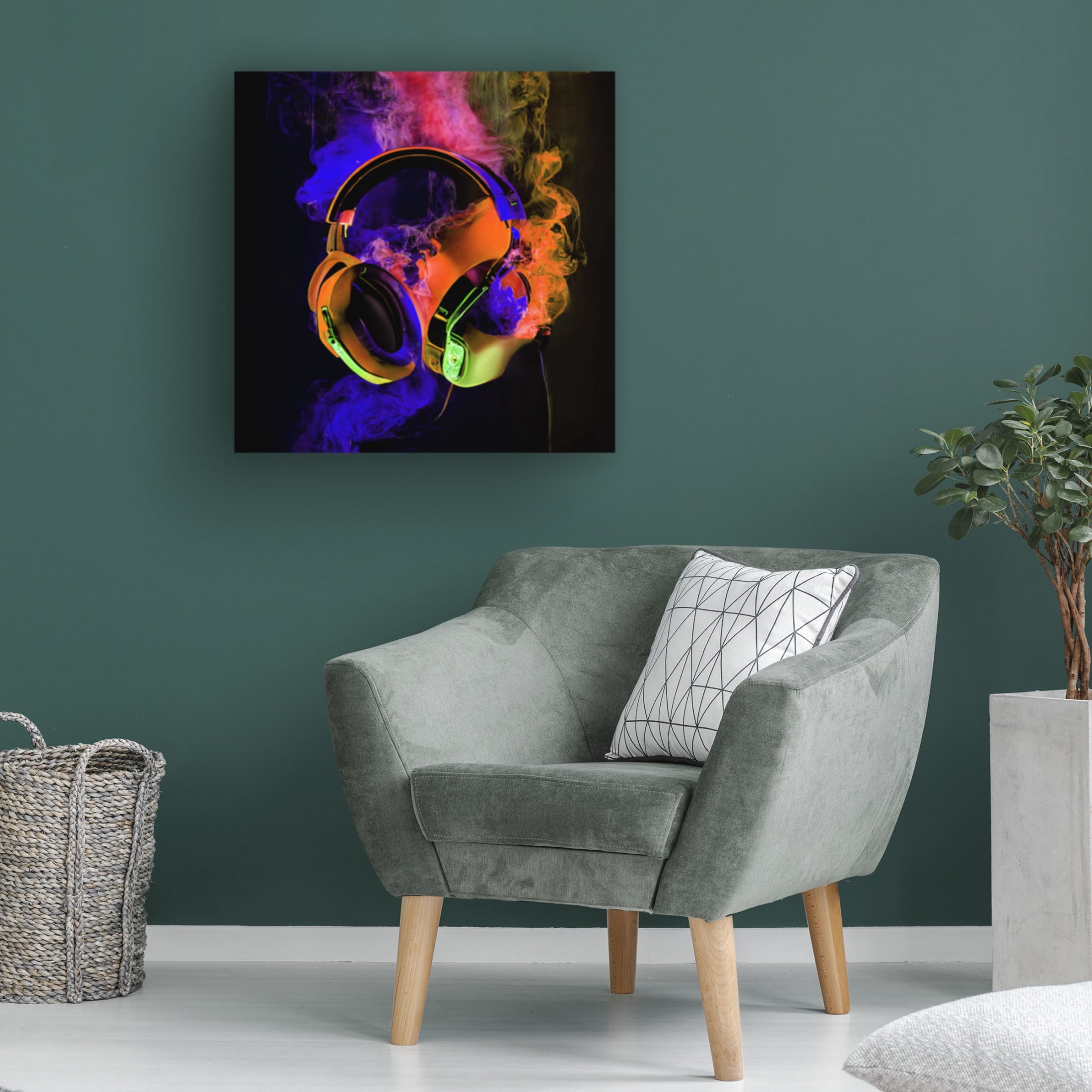 Canvas Wall Art - Sasha 'Power Play I' Wall Art for Living Room, Bedroom, or Office Décor by Trademark Fine Art - 35 x 35 Inches