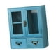 thumbnail image 3 of Joyero retro de madera con ventana de cristal y soporte doble Azul, 3 of 9
