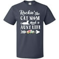 thumbnail image 3 of Inktastic Rockin' the Cat Mom and Aunt Life T-Shirt, 3 of 5