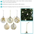 thumbnail image 4 of Sunnydaze Indoor Christmas Holiday Tree Shatterproof Glitter Ball Ornaments with Hooks - 2" - White and Gold - 30pc, 4 of 7