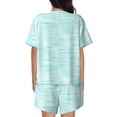 thumbnail image 3 of Naloa Blue Bright Women's Short-Sleeved Pajama Set, Loungewear, Summer pajamas, Breathable Cozy - X-Large, 3 of 9