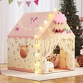 thumbnail image 1 of Tienda de campaña Tmsluody Princess para interiores con luces para niños, color rosa, 1 of 7