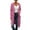 F01-Hot Pink, variant on Women's Long Cardigan Coats Plus Size Hooded Cardigan Sweater Open Front Cardigans Warm Hooded Outwear Coat With Pockets Trendy Winter Coat