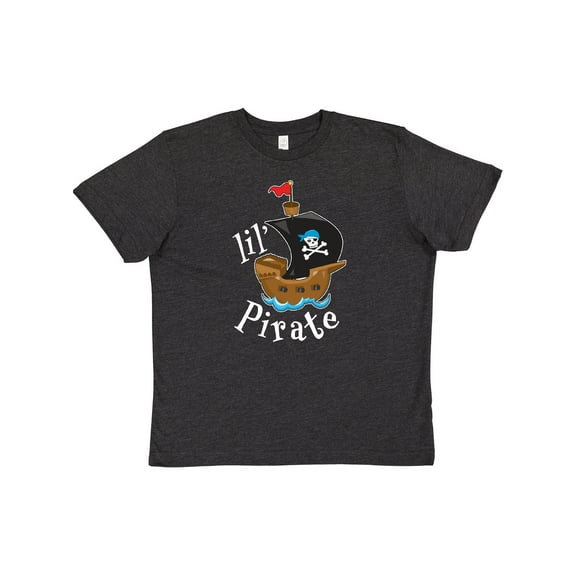 Inktastic Lil' Pirate pirate ship, blue bandana Youth T-Shirt