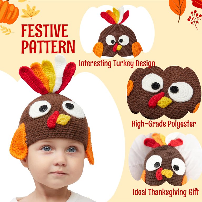3-Piece Kids Turkey Costume Set - Thanksgiving Chicken Outfit With Hat, Wings & Jumpsuit