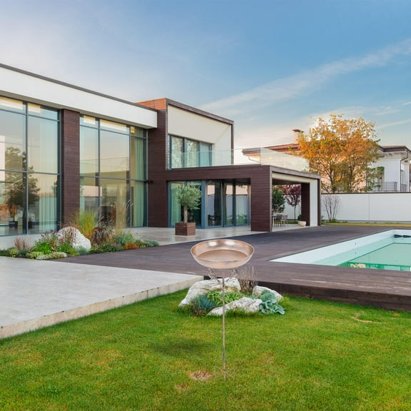 WRITWAA Outdoor Bird Bath Brown Water Bowl 1Pack