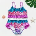 thumbnail image 2 of MEZZALL Kids Girls Summer Floral Three Piece Cute Swimsuit Girls Swimsuit Swimwear Lace Up Comfort Baby Toddler Swim Wear, 2 of 5