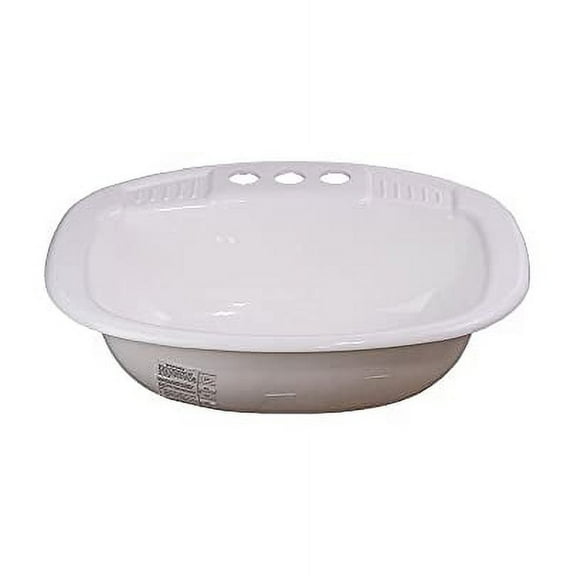 Single Bowl 20" Long x 16" Wide Bathroom Sink (White)