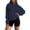 Navy, variant on Hpapadks Women Hoodies Casual Pullover Long Sleeve Sweatshirt Kangaroo Pocket Drop Shoulder Sweater Blue L