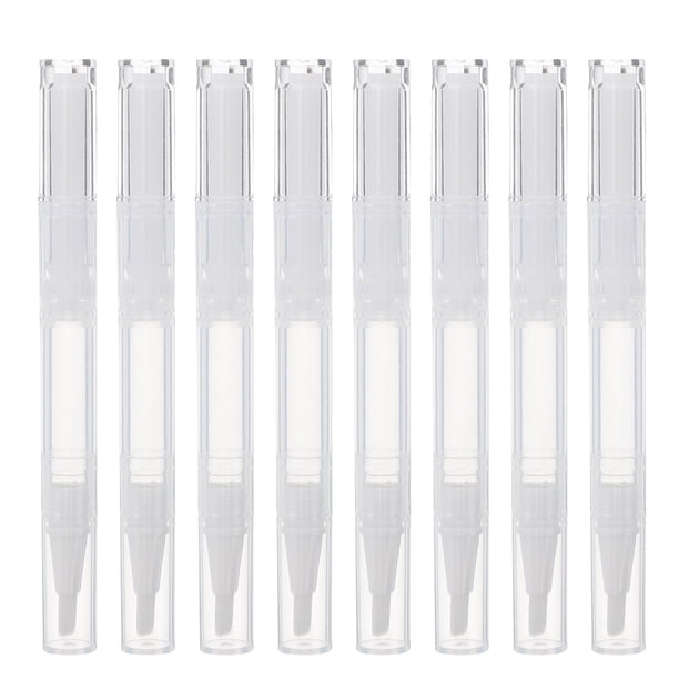 EeaseMX 21 unidades de tubos de aceite para uñas vacíos transparentes, envases de cosméticos, aplicadores de brillo labial (n.° 1, 3 ml)