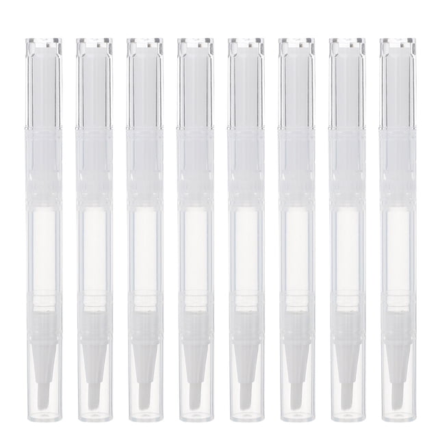 21Pcs Transparent Vide Stylo à Huile pour Ongles Cosmétique Récipient Applicateurs de Gloss (NO.1, 3ml)