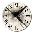 thumbnail image 2 of Designart "Minimalism in Black and White VI" Abstract Shapes Oversized Wall Clock, 2 of 5