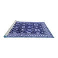 thumbnail image 2 of Ahgly Company Machine Washable Indoor Round Oriental Blue Industrial Area Rugs, 8' Round, 2 of 4