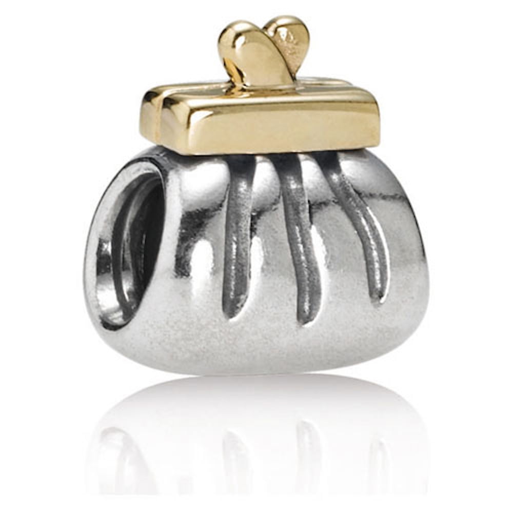 Retired Pandora Purse with Gold Clutch Charm :: 14K Gold & Sterling Silver  790475 :: Authorized Online Retailer