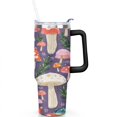 thumbnail image 2 of Mushroom Tumbler with Handle and Straws 40 OZ Stainless Steel Travel Mug Birthday Present for Women Girls Daughter Mom Gifts for Him/Her Coffee Mugs, 2 of 7