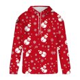 thumbnail image 5 of Yusimy Mens Christmas Printed Hoodie with Pockets & Drawstring Long Sleeve Pullover Athletic Top, 5 of 6