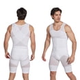 thumbnail image 4 of Men Slimming Body Shaper Nylon Breathable Comfortable Slimmer Compression Vest Top White XL, 4 of 13