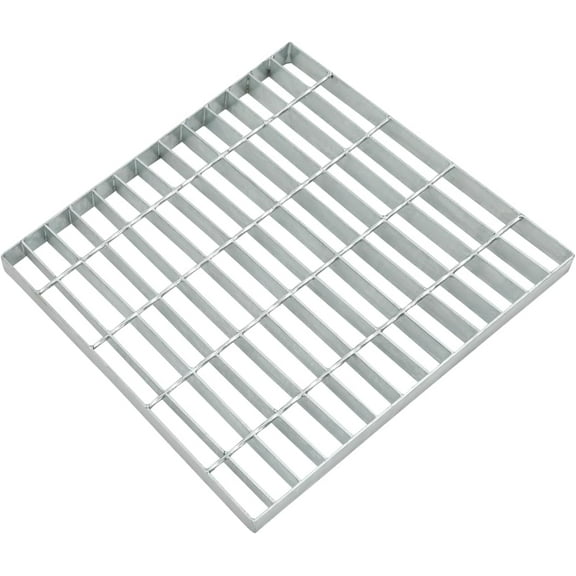 Steel Outdoor Drain Cover 18" x 18" Square Drain Grate Modern Storm Drain Cover Outdoor Channel Drain Grate for Garden Garage Sewers Floor, Silver