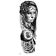 thumbnail image 5 of Tatuaje impermeable 3D Shogun Warlord Art Stickers Kit Skull para niñas Niños Maquillaje, 5 of 9