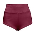 thumbnail image 6 of felwors Women's High Waisted Cut Out Yoga Shorts Scrunch Booty Hot Pants Workout Lifting Shorts Wine for Size L, 6 of 8