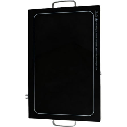 MCQ Electric Warming Tray, Food Warmer with Adjustable Temperature Control, Chafing Dishes with Easy Cleaning Glass Top for Parties Buffet, Gatherings, Black