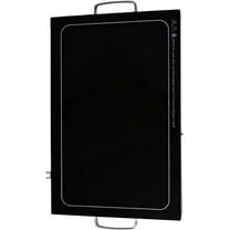 MCQ Electric Warming Tray, Food Warmer with Adjustable Temperature Control, Chafing Dishes with Easy Cleaning Glass Top for Parties Buffet, Gatherings, Black