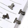 thumbnail image 5 of 100pcs Metal Hinge Clip, Small Bronze Bulldog Clip with Hole for Photo, Bag Tag, Store, Office, Paper and Price Tag (0.87"/22mm), 5 of 5
