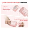 thumbnail image 7 of MERACH Adjustable Dumbbell Set, 4 in 1 Free Hand Weights for Women, Home Gym, 8.8 lbs, Set of 2, 7 of 7