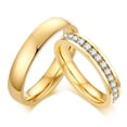 thumbnail image 5 of Titanium Steel Couple Ring Pair Closed Mouth, 5 of 7