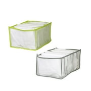 Bescita 2pc 7 Grids Washable Wardrobe Clothes Organizer,Jeans Compartment Storage Box 36*25*20