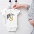 thumbnail image 5 of Black Royalty Crown Paint Drip Romper Boys or Girls Infant Baby Brisco Brands NB, 5 of 6