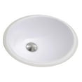 thumbnail image 3 of Nantucket Sinks UM-13x10-W 13-Inch by 10-Inch Oval Ceramic Undermount Vanity Sink, White, 3 of 5