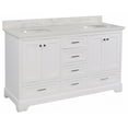 thumbnail image 7 of Harper 60" Double Bathroom Vanity with White Cabinet and Engineered Marble Top, 7 of 7