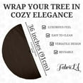 thumbnail image 5 of FabricLA Chocolate Faux Fur Tree Skirt Cut - 36-Inches with Rounded Edges (No Backing) for Christmas, 5 of 8