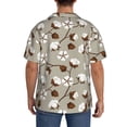 thumbnail image 5 of Vsdgher Cotton Tree Print Men's Wrinkle Free Untucked Cuban Shirt Business Casual Button Down Shirts Short Sleeve Shirt, 5 of 7