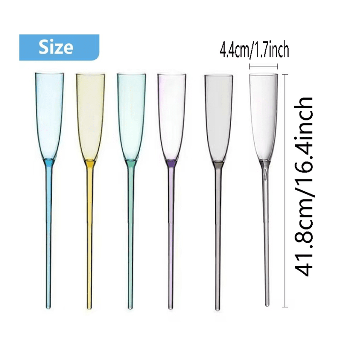 Floating Wine Glasses 6pcs Acrylic Wine Glasses Floating Champagne Flutes Summer Beach Beverage Drinking Goblet Cup