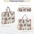 thumbnail image 6 of FORMRS Womens Corduroy Tote Bag Crossbody Shoulder Handbag with Pocket, Beige Deer, 6 of 7