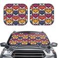 thumbnail image 2 of Wukai Fox Face Car Front Windshield Sun Shade,Sun Visor Shield Block Automotive Interior Protector Blocks UV Rays-Small, 2 of 6