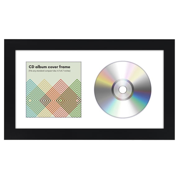 Americanflat 6.5x12 Picture Frame with Shatter-Resistant Glass Display Case Album Cover Art Molding - Black