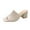 Beige, variant on Xfvqtps Heel Sandals for Womens Slide Sandals Block Chunky Heel Peep Toe Knit Shoe Upper Hollow out Slide Sandals Beige