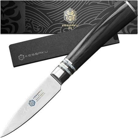 

Kessaku 3.5-Inch Paring Knife - Ronin Series - Forged High Carbon 7Cr17MoV Stainless Steel - Pakkawood Handle with Blade Guard