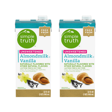 Simple Truth Unsweetened Vanilla Almond Milk 2 Pack 32 fl oz