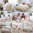 thumbnail image 6 of Vintage Botanical Duvet Cover Set, Spring Floral Summer Botanical Rustic Soft Duvet Cover Queen Size Bedding Set 4 Pieces, 1 Quiltcover and 2 Pillowcases with Zipper, 1 Bed Sheet for All Seasons, 6 of 9