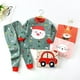 thumbnail image 3 of Ropa de dormir de algodón para niños y niñas, Pijamas de Navidad, conjunto de dos piezas de algodón para el hogar de 2 a 7 años, 3 of 4