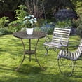 thumbnail image 5 of Garvee 24" Round Cast Aluminum Patio Bistro Table, Outdoor Coffee Side Table with Umbrella Hole, Weather-Resistant Metal Bistro Table for Balcony, Garden, Porch, Deck, Antique Bronze, 5 of 8