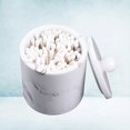 thumbnail image 2 of European Style Resin Cotton Swabs Storage Box Dustproof Toothpick Canister Simple Marble Texture Organizer with Lid for Cosmetic Home (Ink White), 2 of 2